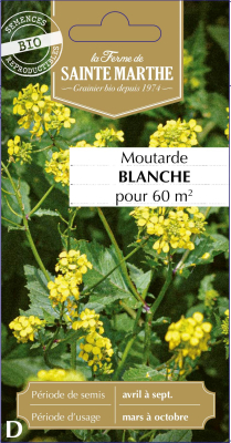 Graines Bio Engrais vert - Moutarde blanche 60 m²