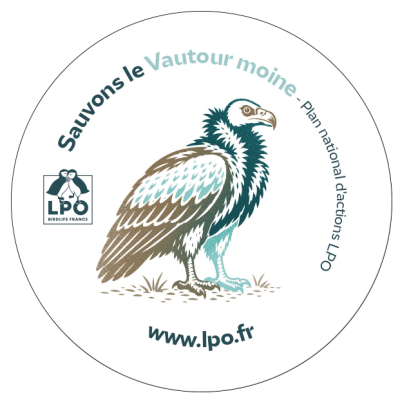 Autocollant LPO PNA - Sauvons le Vautour moine