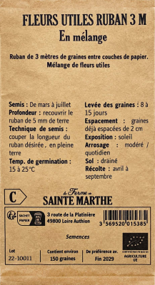 Graines bio de fleurs utiles et comestibles