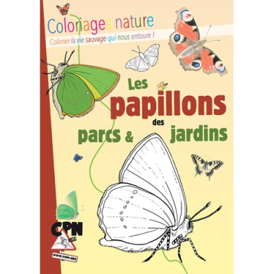 Coloriage Nature Papillons des parcs et jardins