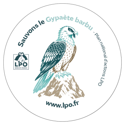 Autocollant LPO PNA - Sauvons le Gypaète barbu