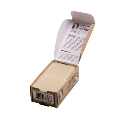 Savons à barbe bio à l'argile blanche 2 x 50g