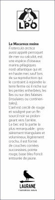 Marque-page LPO Collection littoral Macareux moine