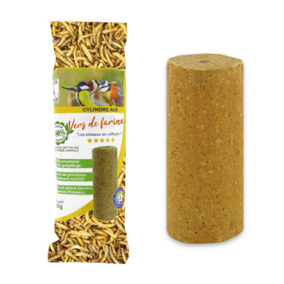 Distributeur avec cylindre géant aux vers de farine