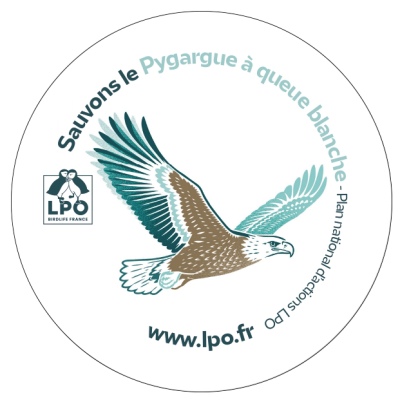 Autocollant LPO PNA - Sauvons le Pygargue à queue blanche