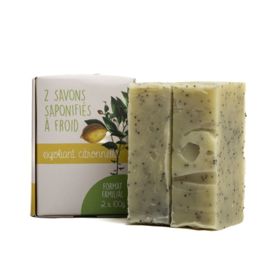 Lot de 2 savons bio Exfoliant Citronnelle