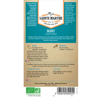 Graines Bio Centaurée Bleuet des Champs