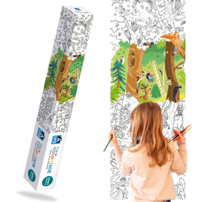 Frise de coloriage L'arbre de la biodiversité