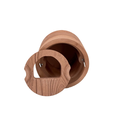 Nichoir cylindrique à encastrer semi-ouvert