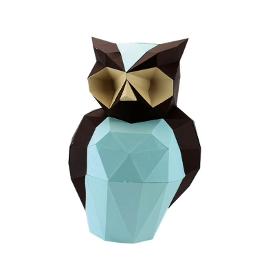 Origami Hibou 3D en papier, DIY