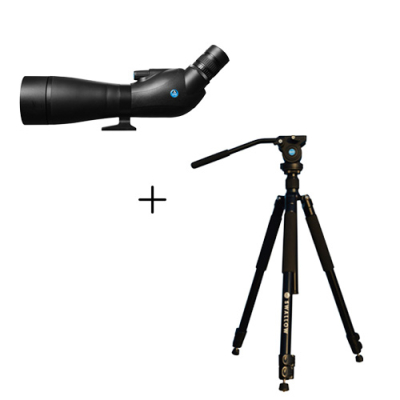 Longue-vue LPO Arctica 80 avec oculaire 20-60x et étui + Trépied avec rotule