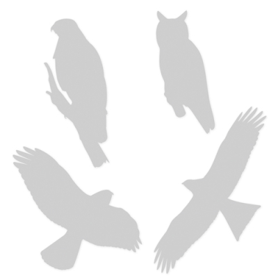Stickers LPO anticollisions Hibou & Cie - Lot de 4