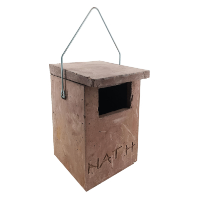 Nichoir à rougequeue semi-ouvert en béton de bois