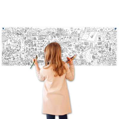 Frise de coloriage LPO - 4 saisons au jardin