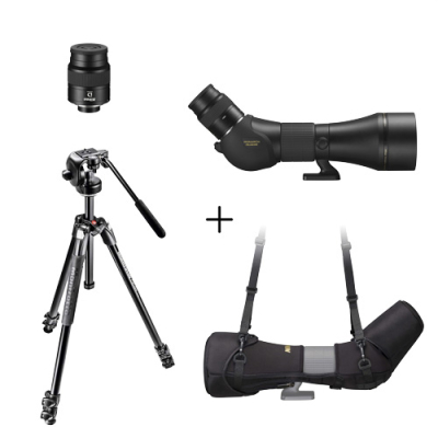 Pack Longue-vue Nikon Monarch 82 ED-A+ Oculaire 20-60x + Étui + Trépied avec rotule