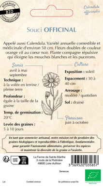 Graines Bio Souci officinal