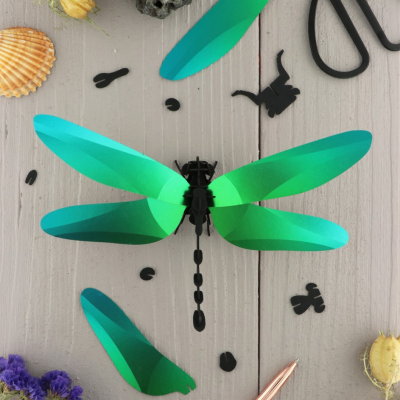 Libellule Anisoptère 3D en papier, DIY