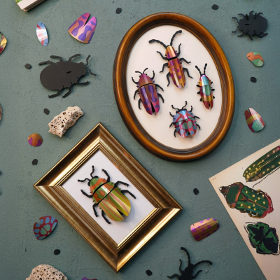 Coléoptères 3D en papier, DIY