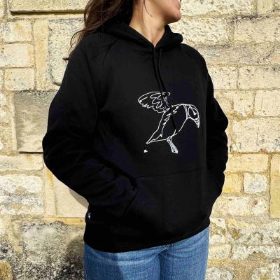 Sweat capuche LPO noir Macareux M