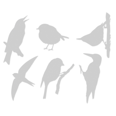 Stickers Oiseaux des jardins, lot de 12