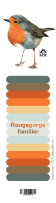 Marque-page LPO Plumes Rougegorge familier