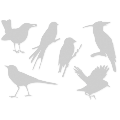 Stickers Oiseaux des jardins, lot de 12