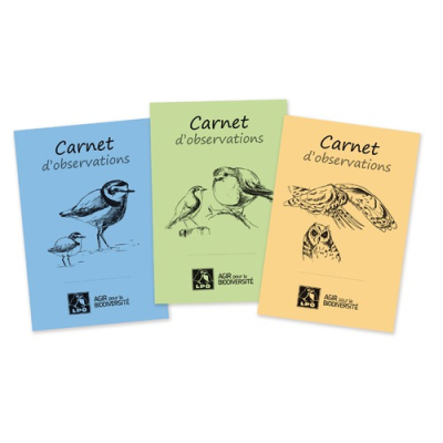 Carnets d'observations LPO, lot de 3