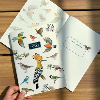 Carnet de notes A5 - Oiseaux des jardins