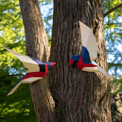 Kit Origami Oiseaux 3D en papier, DIY
