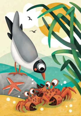 Puzzle 54 pièces - La mouette curieuse