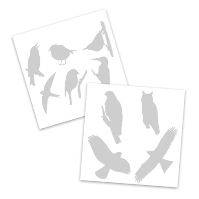 Stickers LPO anticollisions Oiseaux - Lot de 10