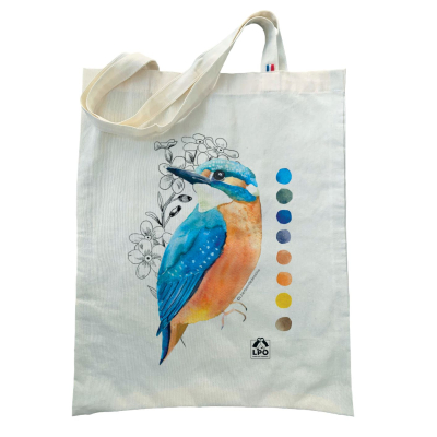 Tote bag LPO - Martin pêcheur