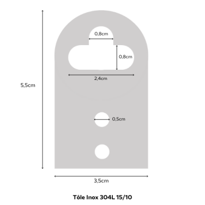 Accroche nichoir LPO en acier inoxydable