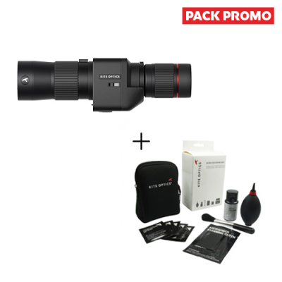 Longue-vue stabilisée Kite APC 60 ED + oculaire + Kit de nettoyage Kite offert