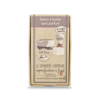Savons à barbe bio à l'argile blanche 2 x 50g