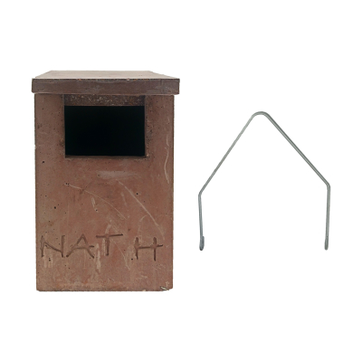 Nichoir à rougequeue semi-ouvert en béton de bois