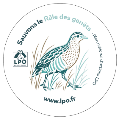 Autocollant LPO PNA - Sauvons le Râle des genêts