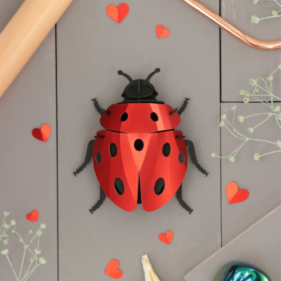 Coccinelle 3D en papier, DIY