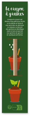 Crayon de bois LPO à planter basilic