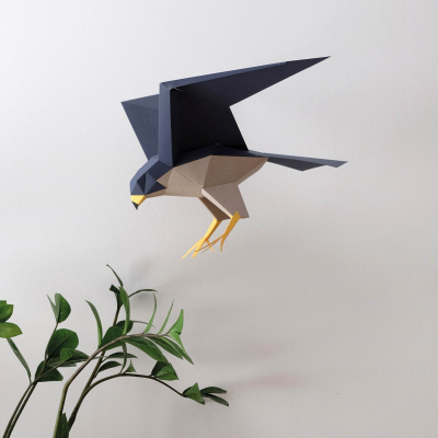 Origami Faucon pèlerin 3D en papier, DIY