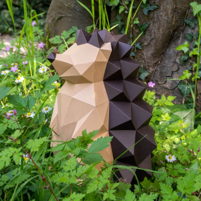 Origami Hérisson 3D en papier, DIY