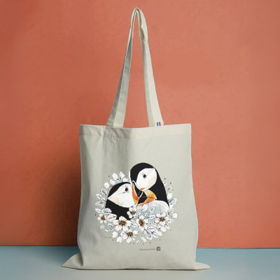 Tote bag LPO - Duo Macareux moines