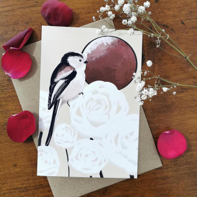 Carte postale Mésange à longue queue