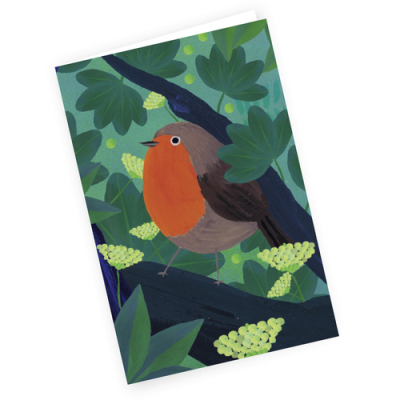 Carte postale Birdie Memory Rougegorge