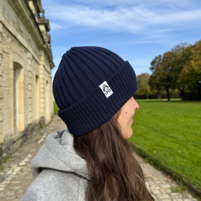 Bonnet LPO en jean recyclé marine