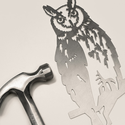 Hibou moyen-duc en métal Metalbird