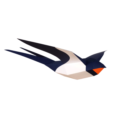 Origami Hirondelle rustique 3D en papier, DIY