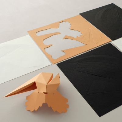 Origami Huppe fasciée 3D en papier, DIY