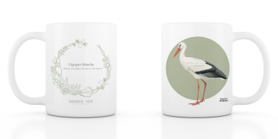 Mug céramique Cigogne blanche