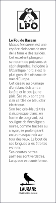 Marque-page LPO Collection littoral Fou de Bassan